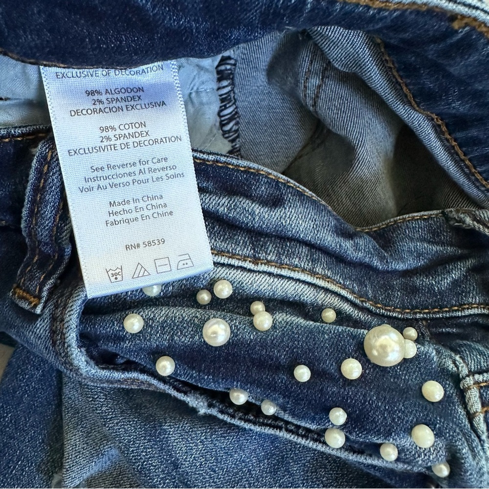 STS Blue Piper Skinny Ankle Jeans Size 28 Women's Pearl Embellishment Distressed - Picture 7 of 8